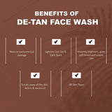 Glamveda Men De Tan Face Wash With Natural Scrubbing Beads Benefits