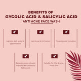 Glamveda Men Glycolic Acid & Salicylic Acid Anti Acne Face Wash Benefits 