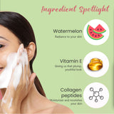 Ingredients of Glamveda Watermelon & Collagen Firming Face Wash