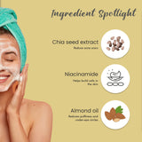 Glamveda Chia Seeds & Squalene Nourishing Face Wash Ingredients 