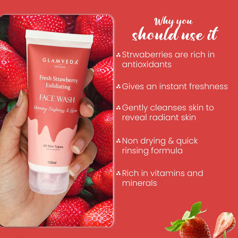 Benefits of Glamveda Strawberry Exfoliating Face Wash