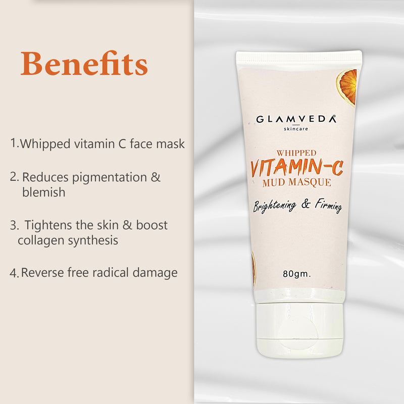 Benefits of Glamveda Whipped Vitamin C Mud Mask