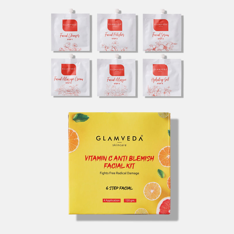 Glamveda Vitamin C Brightening & Anti Blemish Facial Kit