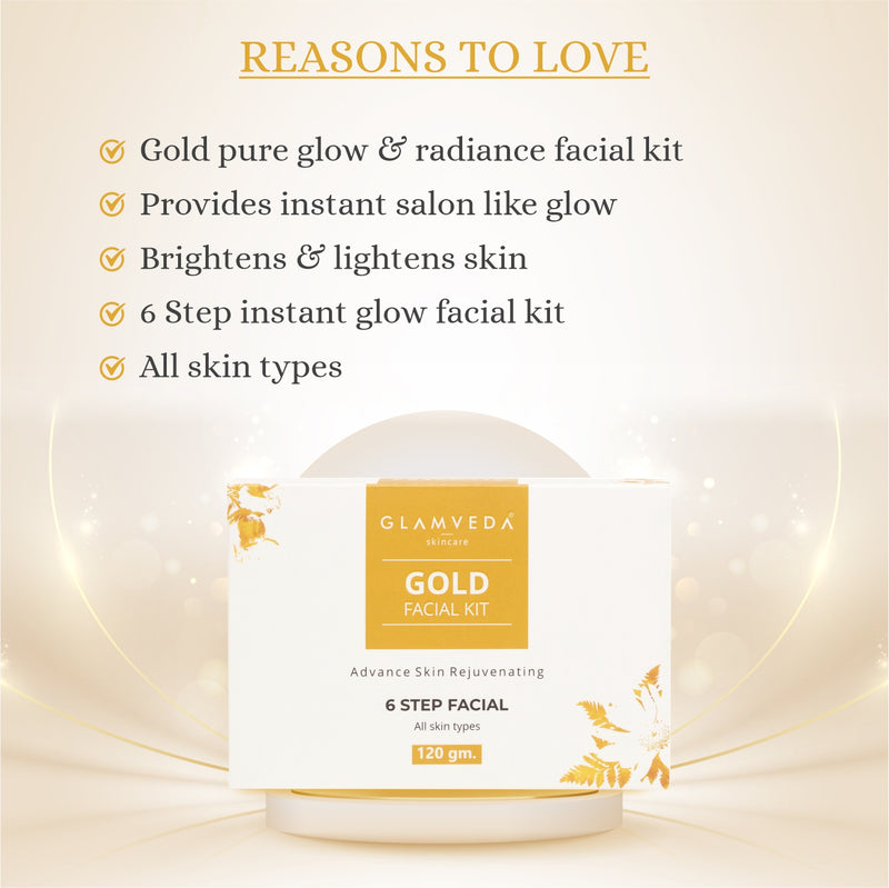 Glamveda Gold Rejuvenating Facial Kit Features