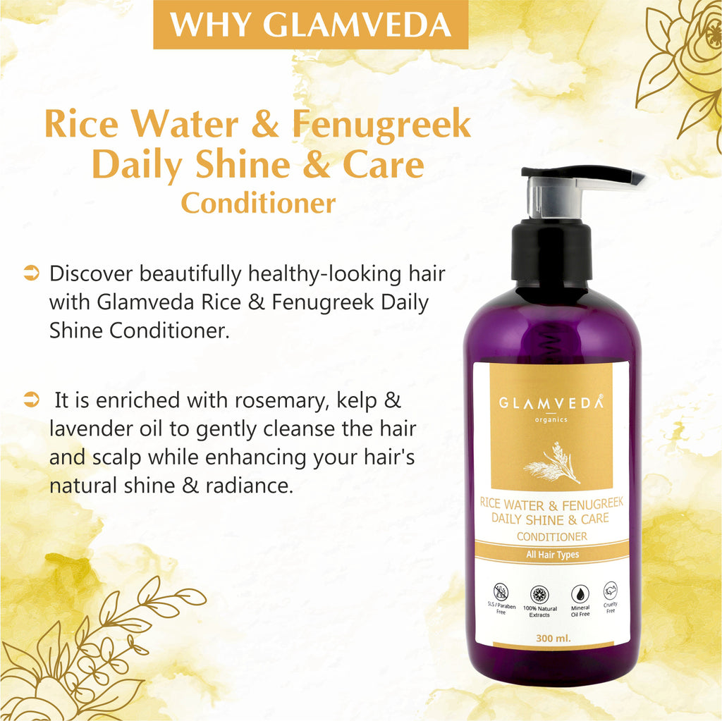 Glamveda Daily Shine Conditioner Rice Water & Fenugreek Glamveda Skincare